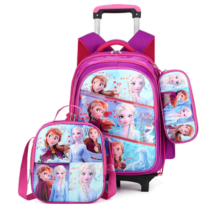 Ensemble de sac à dos d'école de chariot de dessin animé 3 en 1 3D pour l'école primaire