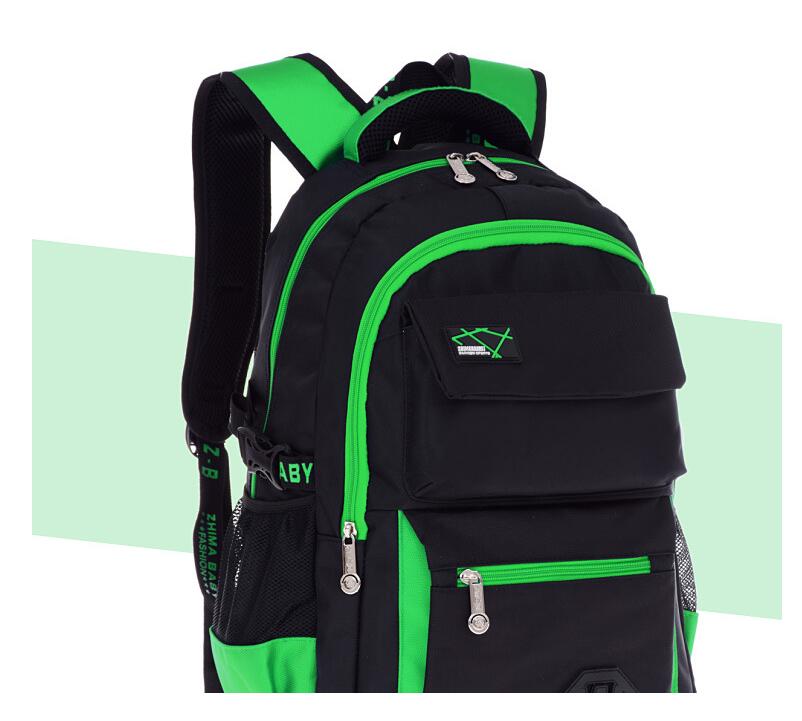 Sac &agrave; dos d'&eacute;cole d'adolescent de couleur vert pour lyc&eacute;e