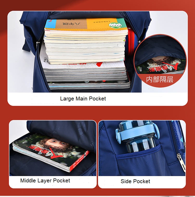 Structure de poche du fabricant de sacs &agrave; dos Bagpack d'&eacute;tudiants personnalis&eacute;s pour adolescent