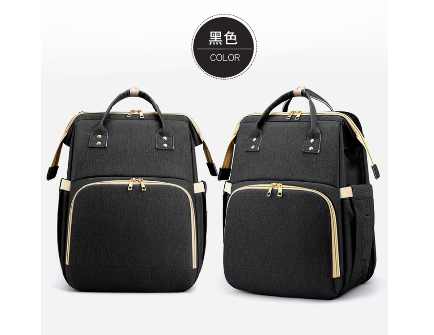 Sac à langer pliable multifonction de grande capacité avec station à langer