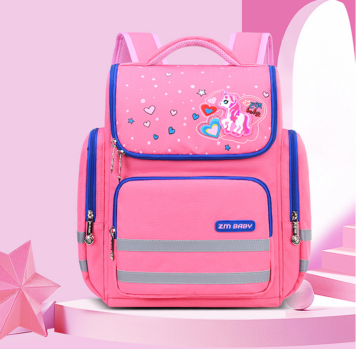 Pink Color Schoolbag pour les filles