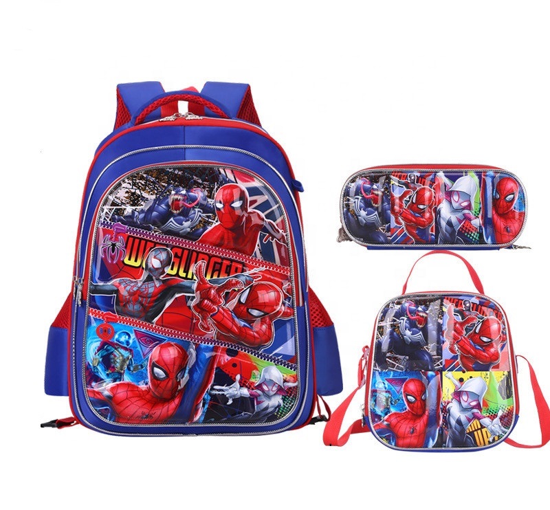 Ensemble de sac à dos scolaire 3 en 1 pour enfants avec sac à lunch et étui à crayons