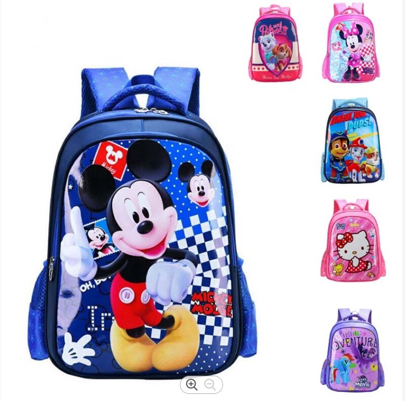 Sac &eacute;cole pour enfants avec dessin anim&eacute;