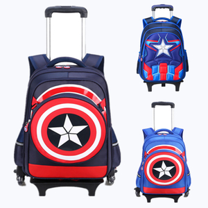 Commerce de gros d'enfants Rolling School Bag Sac à dos pour les garçons