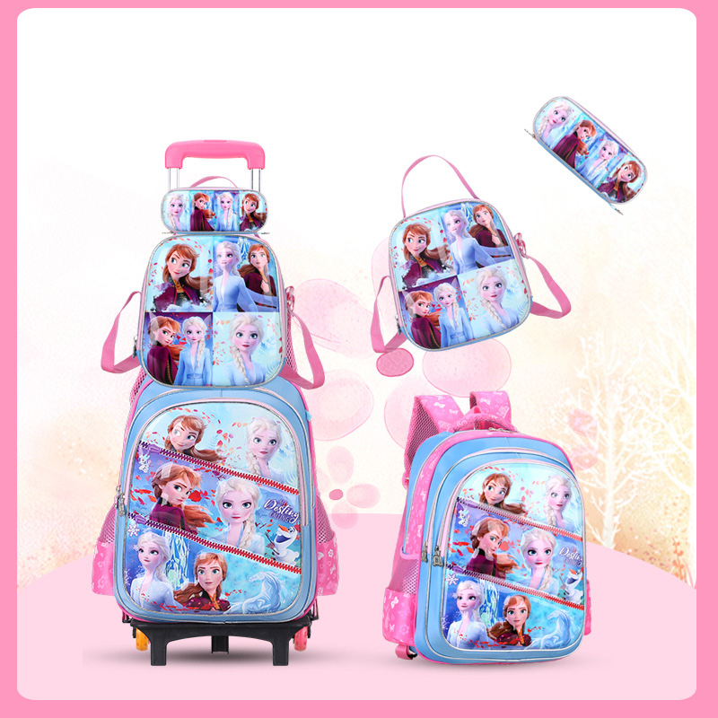 Ensemble de sacs &agrave; dos &agrave; l'&eacute;cole de chariot