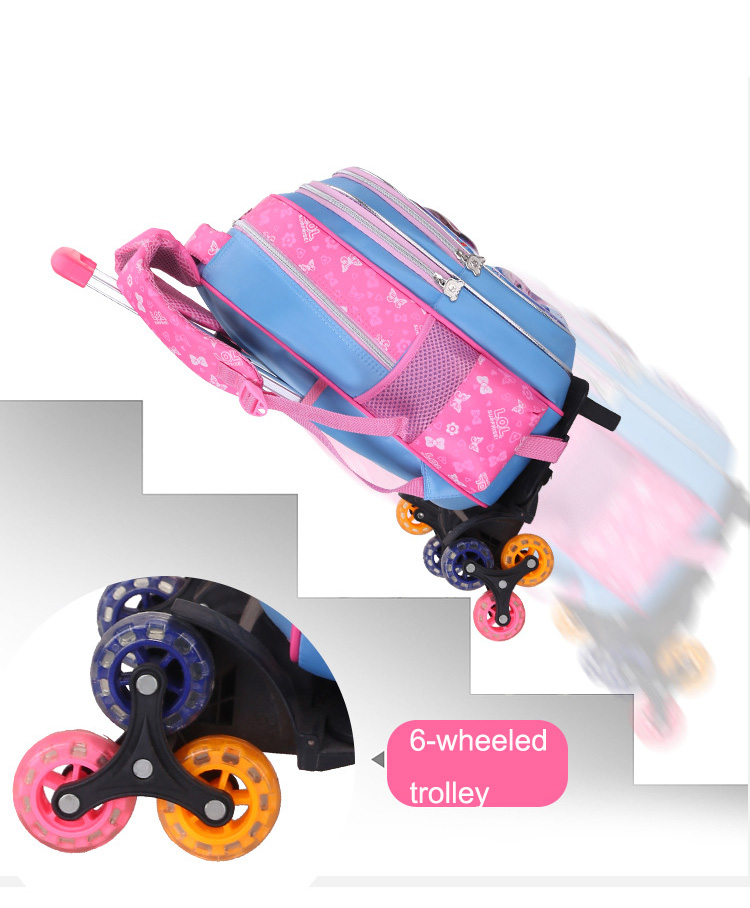 Ensemble de sacs &agrave; dos de l'&eacute;cole de chariots de 6 roues