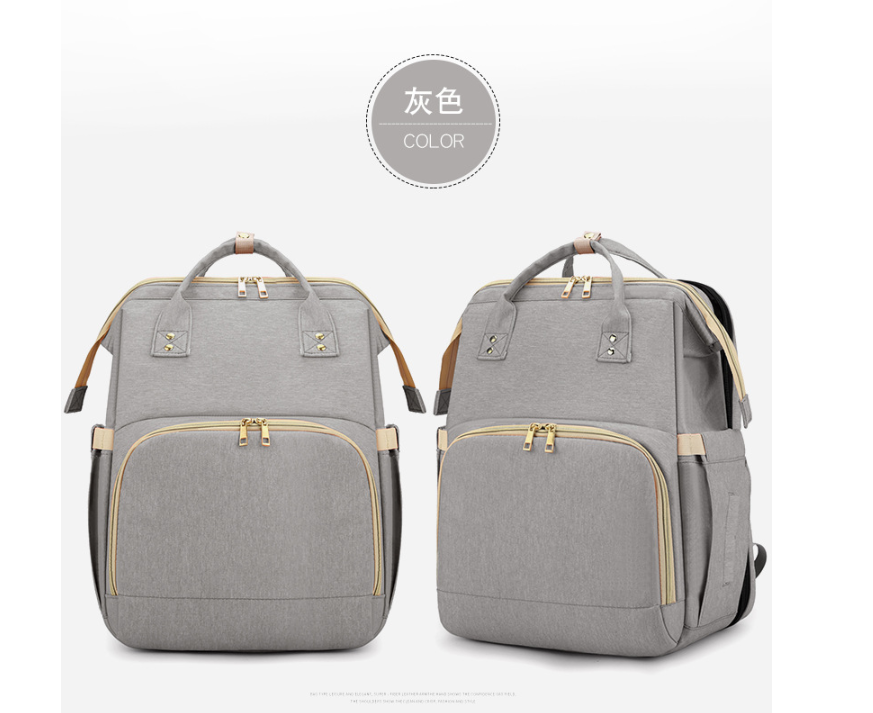 Sac à langer pliable multifonction de grande capacité avec station à langer