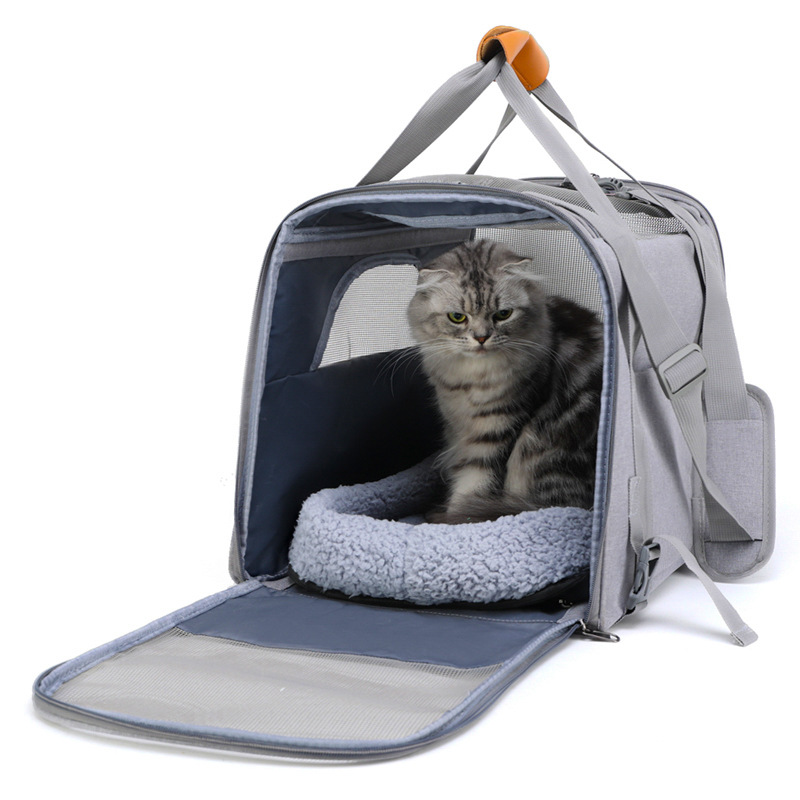 Sac de transporteur de compagnie portable en gros pliable pour un chien de transport pour chien de compagnie de voyage de voyage en plein air