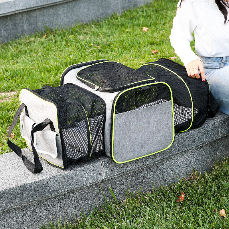 Sac de transporteur pour animaux de compagnie portable en gros extensible pour un chien de voyage pour animaux de compagnie