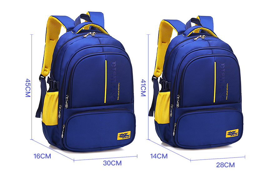 Taille du sac &agrave; dos de l'&eacute;cole adolescente