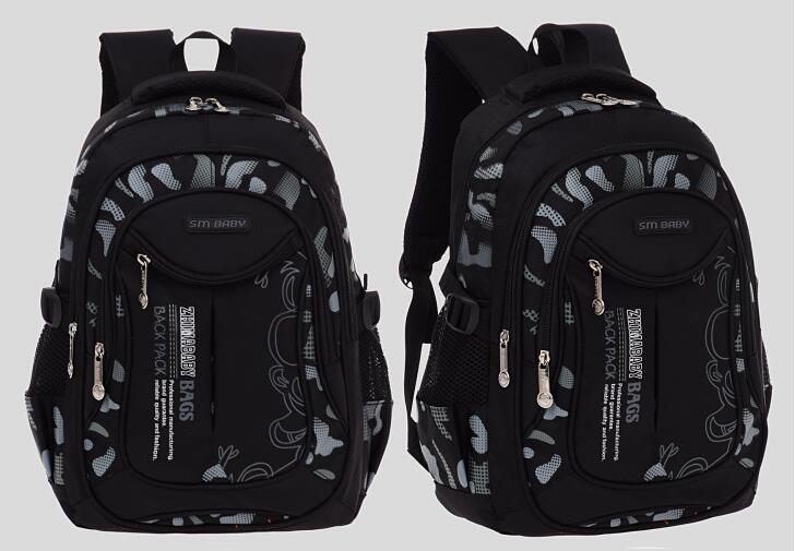 Sac &agrave; dos d'&eacute;cole grise