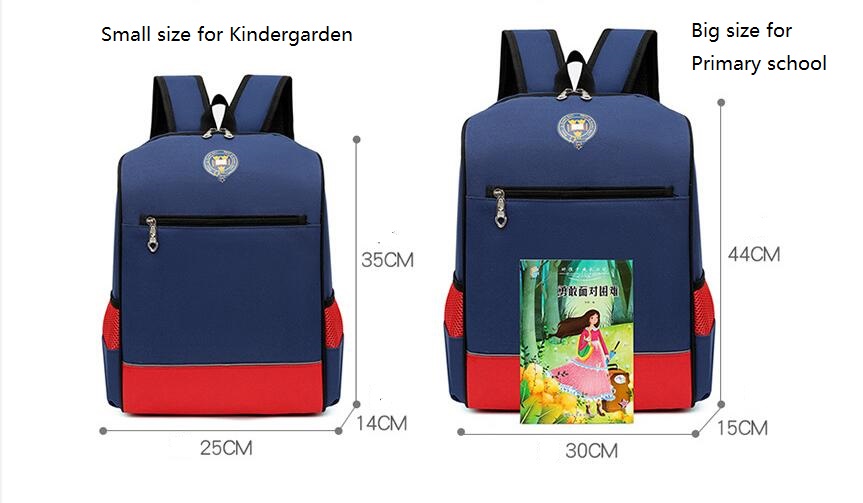 Taille du logo personnalis&eacute; sac d'&eacute;cole pour enfants