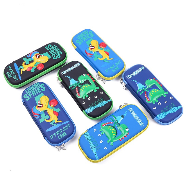 Boîte d'organisateur de papeterie de dessin animé 3D en gros d'EVA pour les enfants