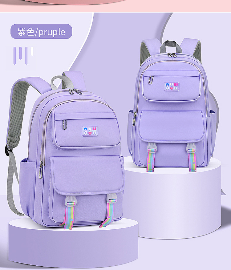 Couleur pourpre du sac &agrave; dos de loisir pour les filles Schoolbag pour le coll&egrave;ge