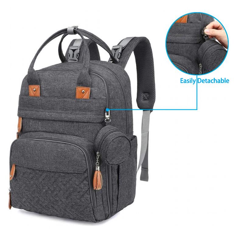 Sac à dos à couches pour bébé extensible avec matelas à langer