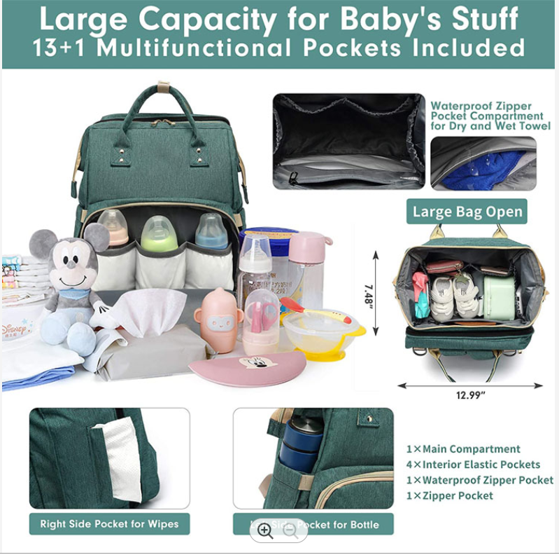 Sac &agrave; couches pour b&eacute;b&eacute; de grande capacit&eacute;