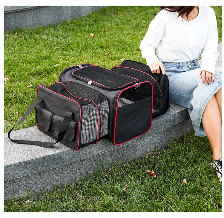 Sac de transporteur pour animaux de compagnie portable en gros extensible pour un chien de voyage pour animaux de compagnie