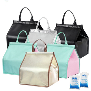 Sac de refroidisseur de nourriture isolé par glace thermique de pique-nique de logo fait sur commande non tissé