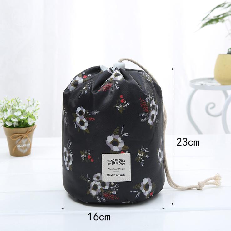 Trousse de toilette de voyage à cordon cylindrique pour femme