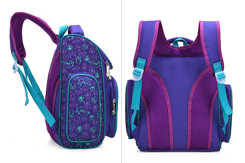 Couleur violette du sac de livres scolaires de haute qualit&eacute; pour Kidergarden Kids