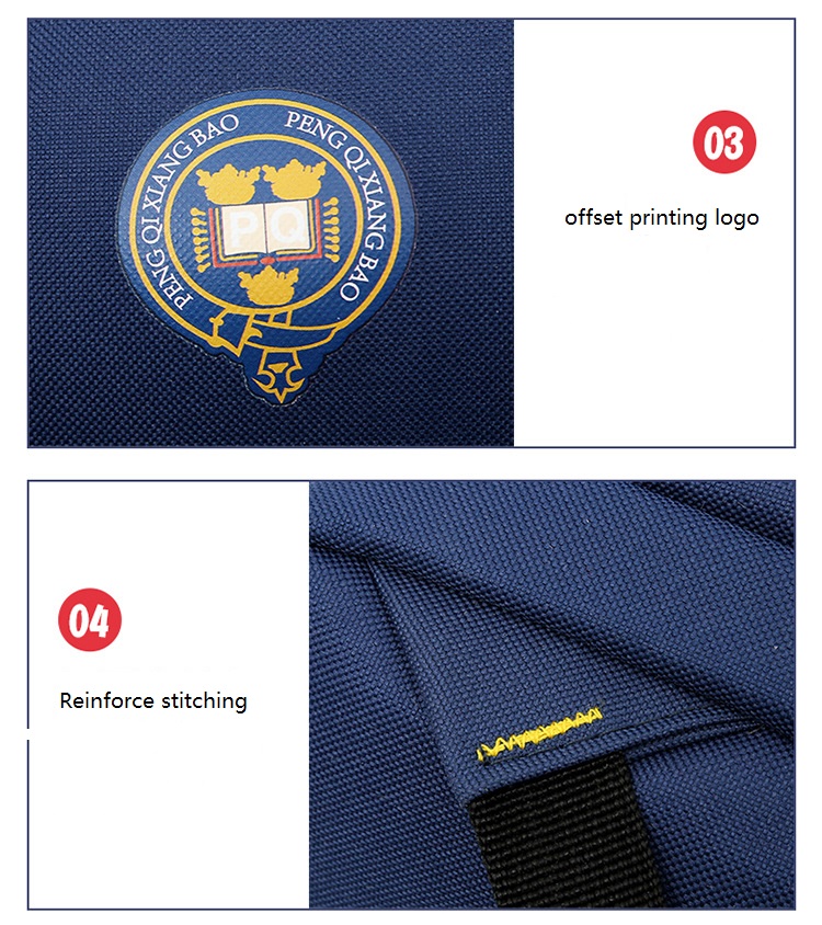 D&eacute;tails du logo personnalis&eacute; Sac &agrave; l'&eacute;cole pour enfants-2