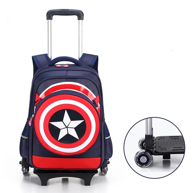 Commerce de gros d'enfants Rolling School Bag Sac à dos pour les garçons