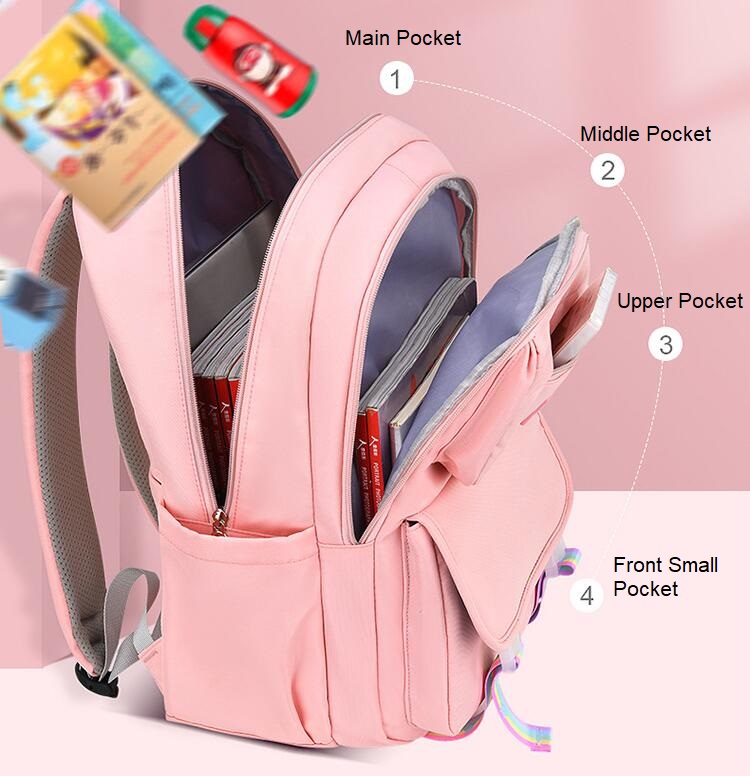 Structure du sac &agrave; dos de loisir pour les filles Schoolbag pour le coll&egrave;ge