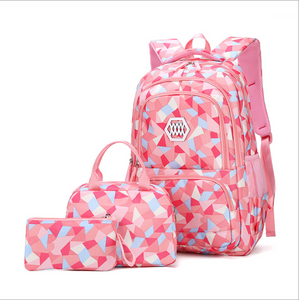 Ensemble de sac à dos scolaire 3 en 1 élégant pour adolescentes pour collégiennes
