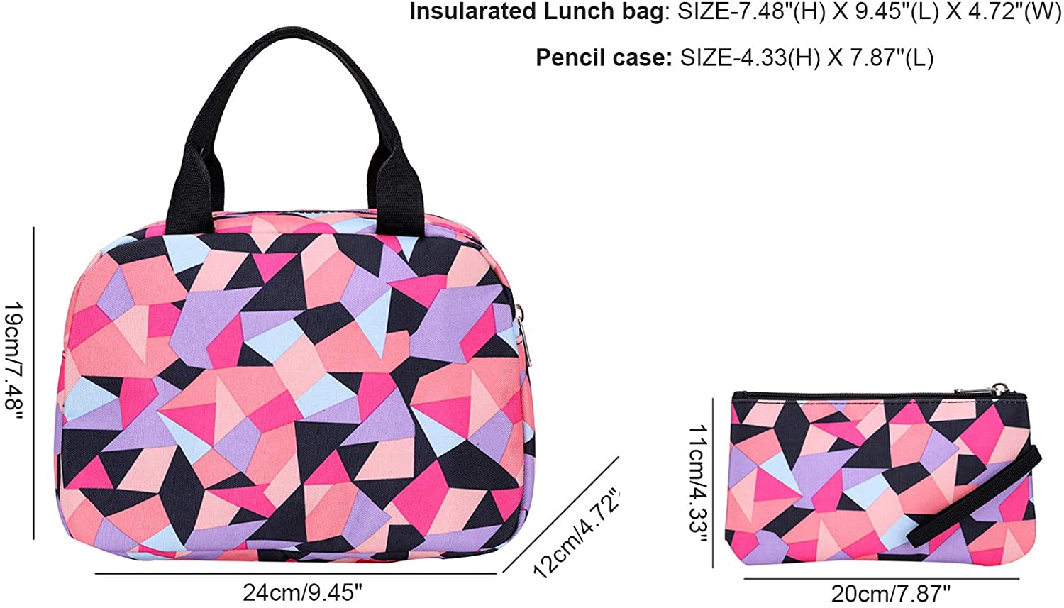 Taille de l'&eacute;tui &agrave; crayons de sac &agrave; lunch