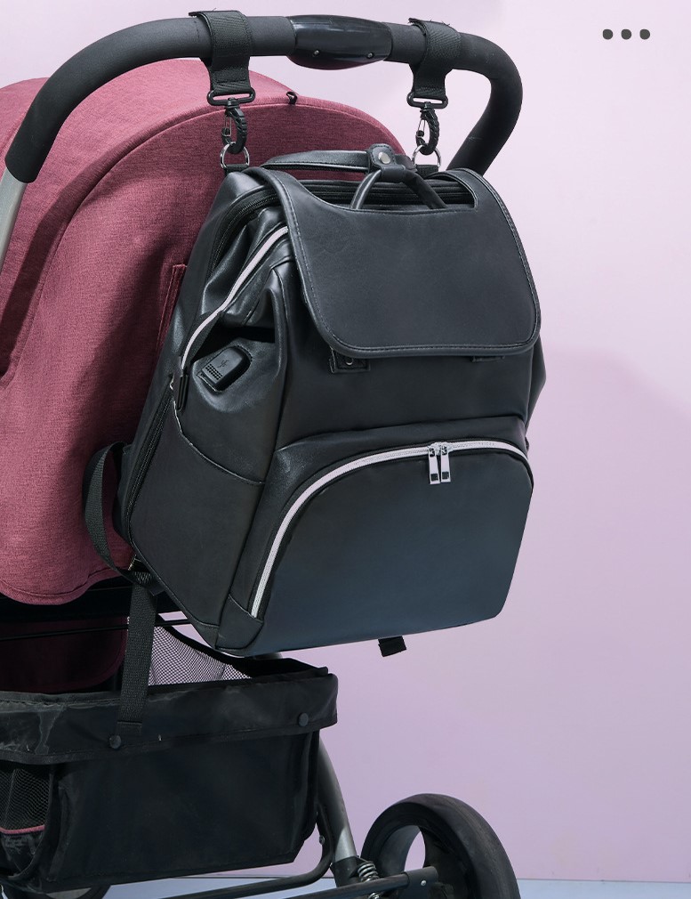 Sac &agrave; dos de sac de maman avec crochet de poussette