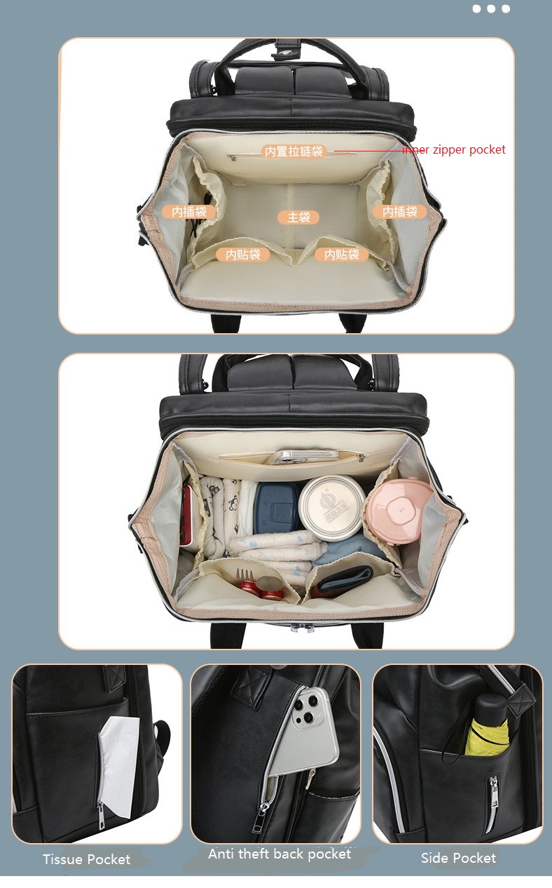 Compartiment int&eacute;rieur du sac &agrave; dos de sac de maman