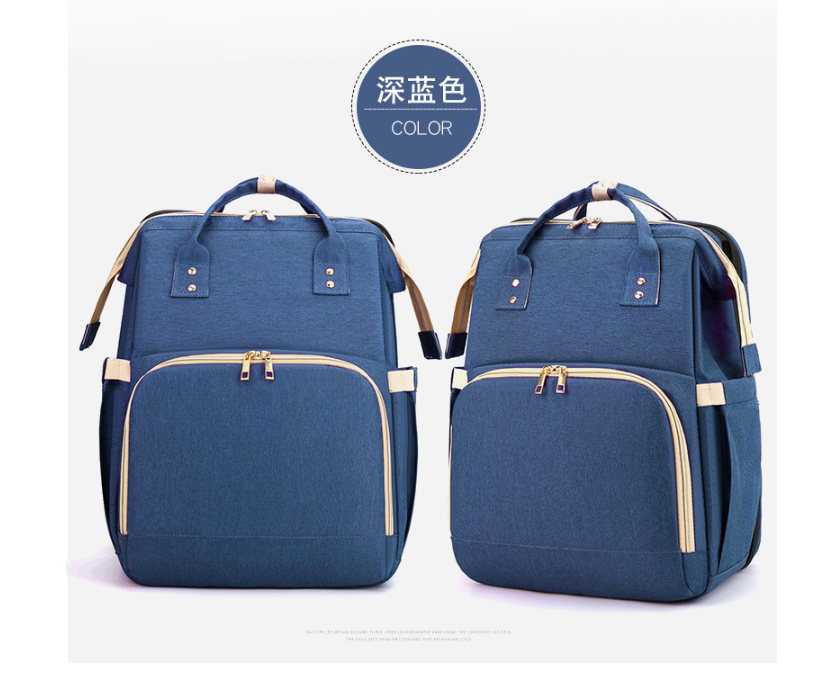 Sac à langer pliable multifonction de grande capacité avec station à langer
