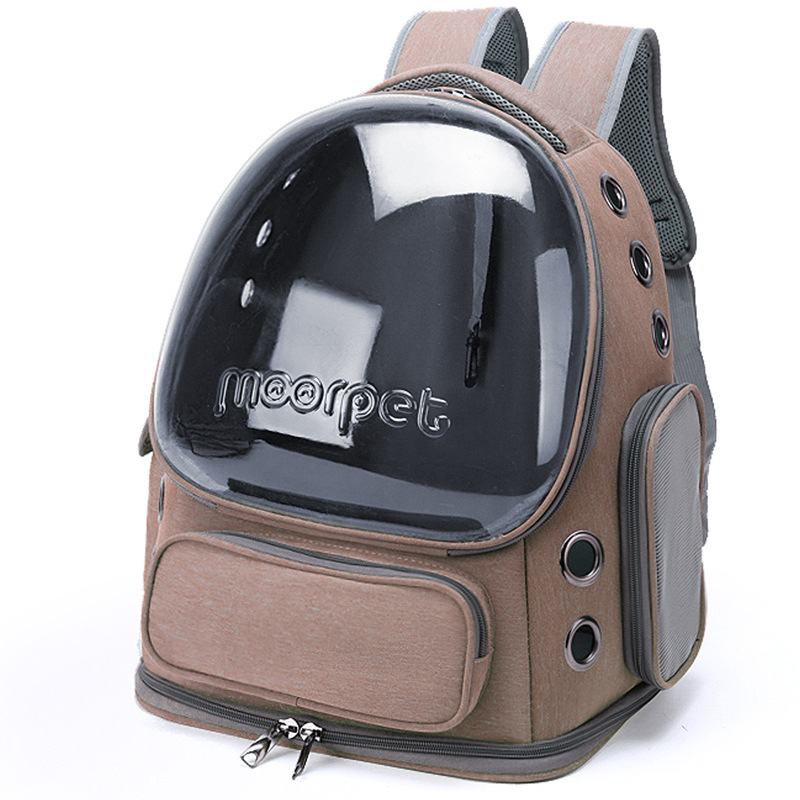 Carrier de chat respirant grand espace sac à dos pour animaux de compagnie pour minou petit chien transparent et repliable pour animaux de compagnie pour la randonnée de voyage
